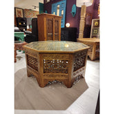 Indian Hand Carved Jali Solid Wood Coffee Table C20
